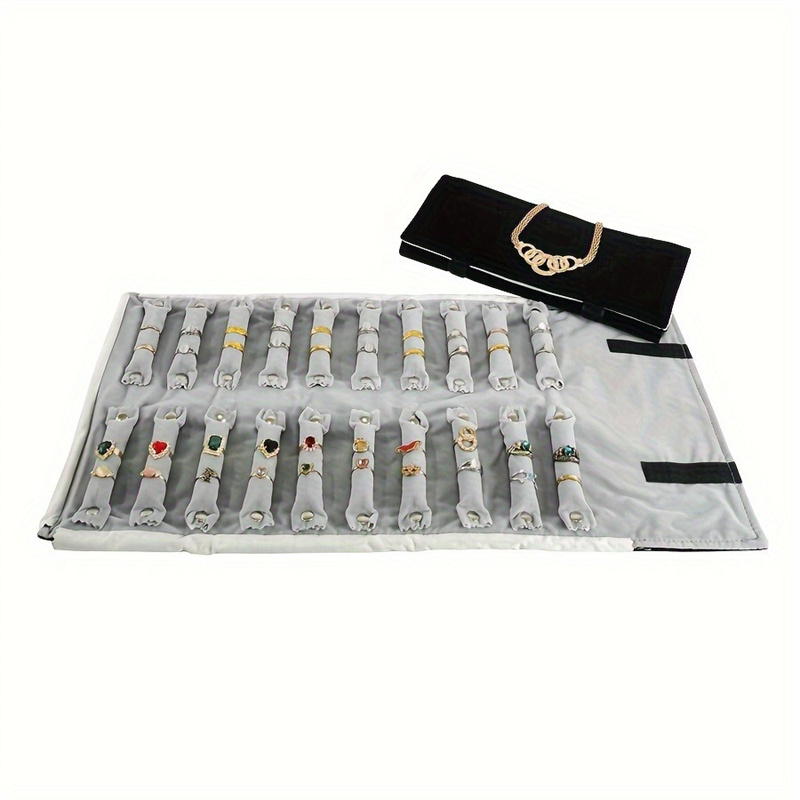 Velvet Ribbon Roll - Saco de armazenamento de jóias rolo