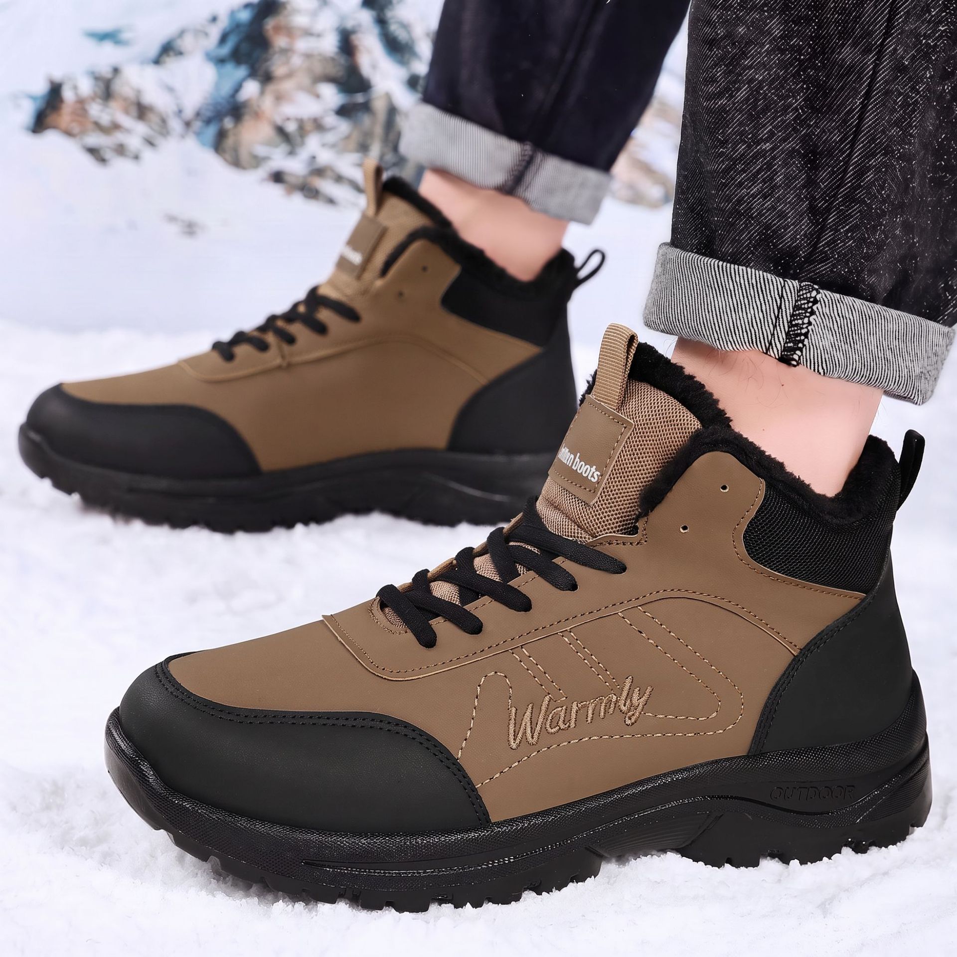 Guipure Lace Panel - Sapatos de Algodão Masculinos com Forro