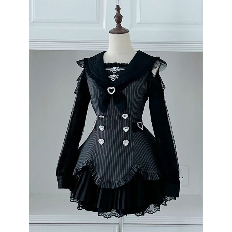Vestido vintage estilo Sweet L - Elastic Lace Trim avaliação e preço